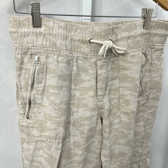 Athleta Cabo Tide Linen Jogger Women’s‎ 10 Beige Camo - Picture 9 of 11